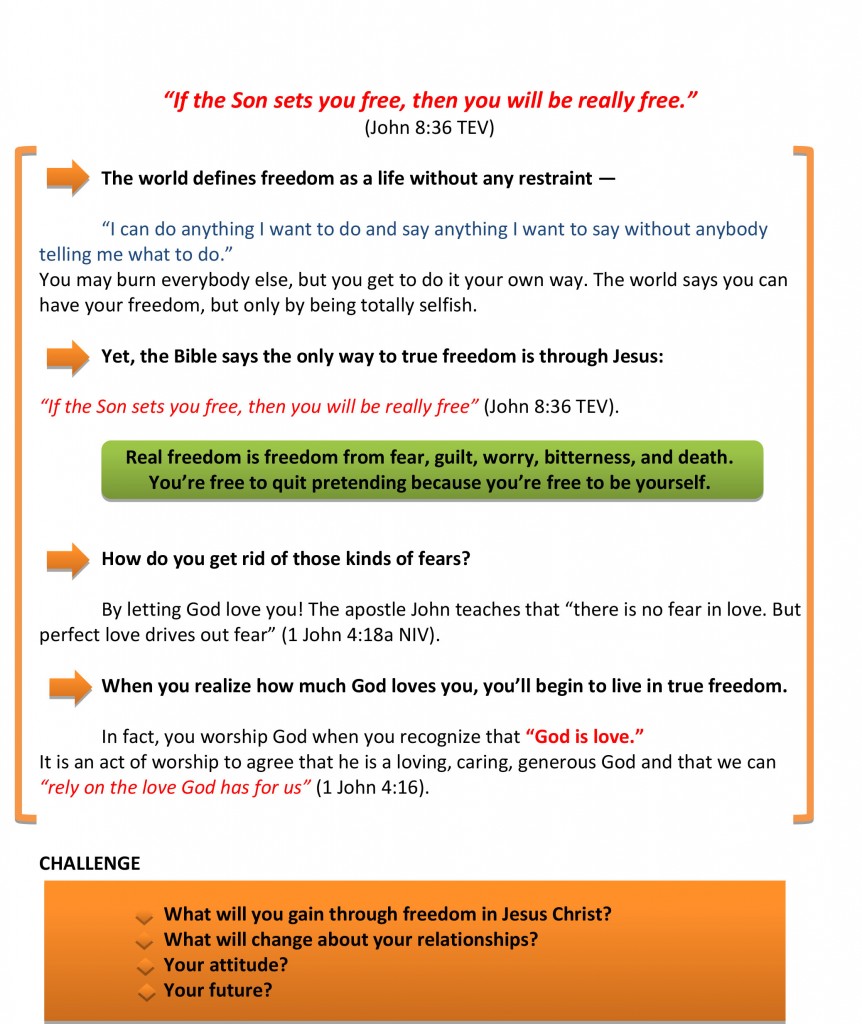 God Wants to Give You Freedom